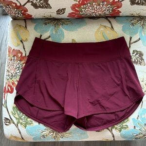 Size 6 tall lulu lemon maroon shorts. Beautiful color